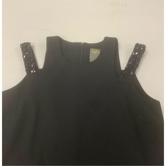 Black Beaded Detail Cocktail Dress - Picture 2 of 8